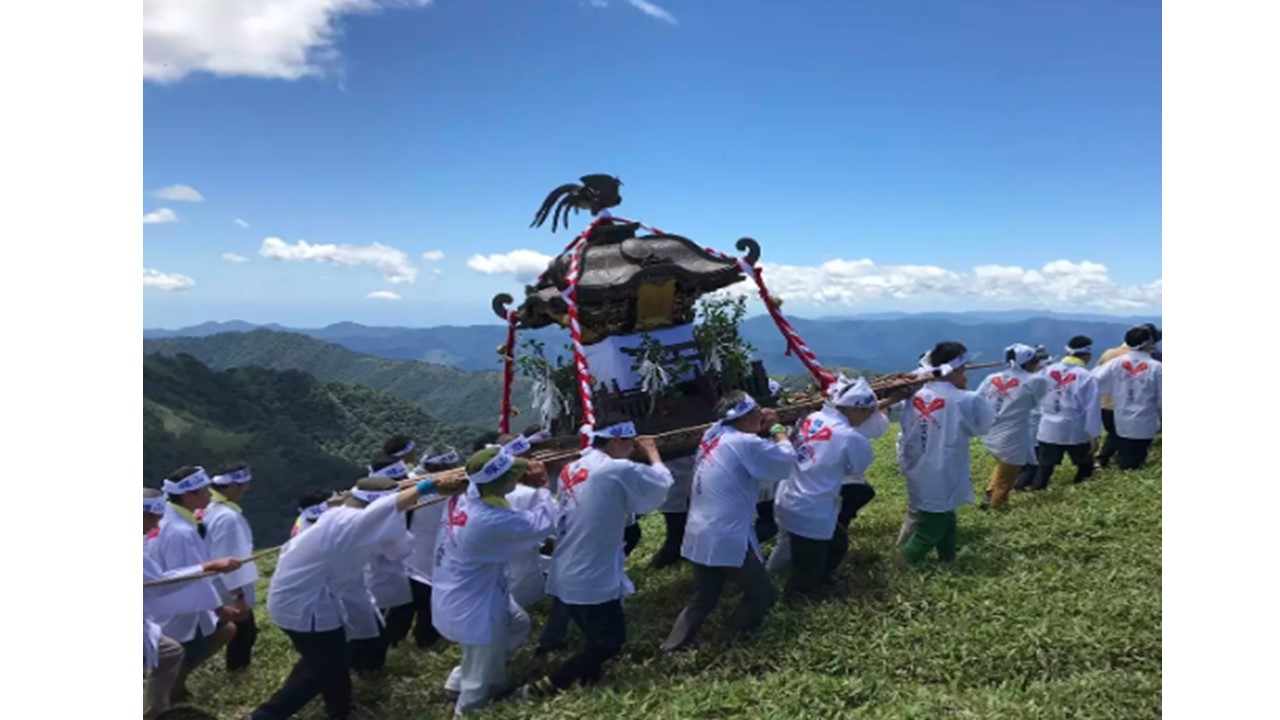 The mikoshi in Japan